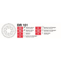 Disques de frein Delt DR161 pour Honda Nsr-F 125