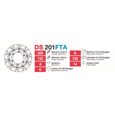 Disques de frein Yamaha Xtx Delt - DS201FTA