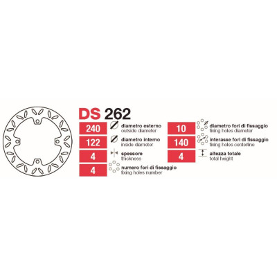 Disques de frein arrière Suzuki RMZ 250-450 - DS262