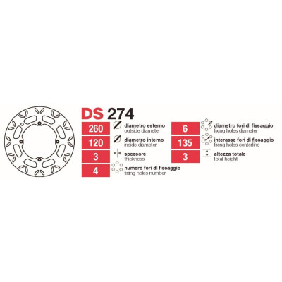 Disques de frein Husqvarna Delt (tous) - DS274