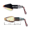 PAIRE DE CLIGNOTANTS À LED NOIRS