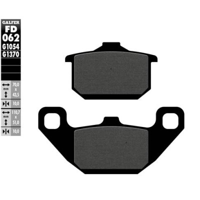 Tampons semi-métalliques GALFER FD062G1054