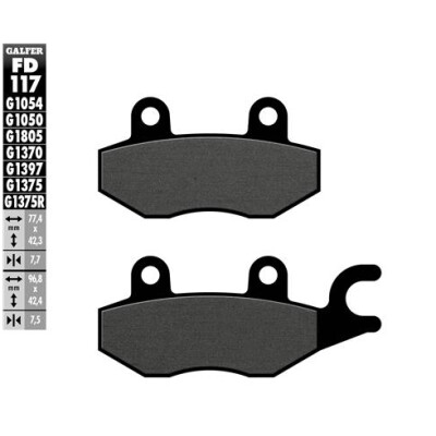 Tampons semi-métalliques GALFER FD117G1054