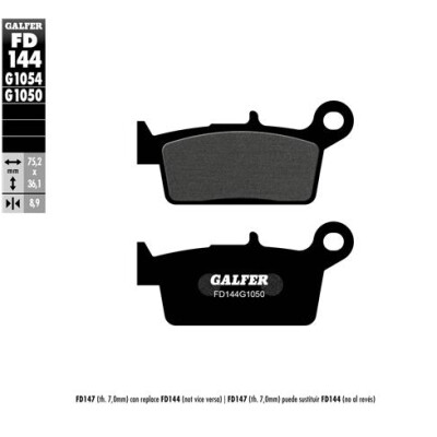Tampons semi-métalliques GALFER FD144G1054