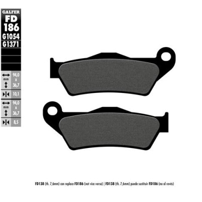 Tampons semi-métalliques GALFER FD186G1054