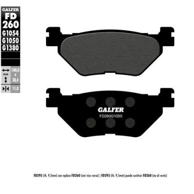 Plaquettes de frein pour scooter GALFER FD260G1050