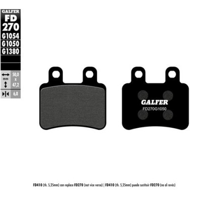 Plaquettes de frein pour scooter GALFER FD270G1380