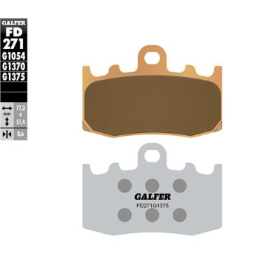 Plaquettes de frein sport frittées GALFER FD271G1375