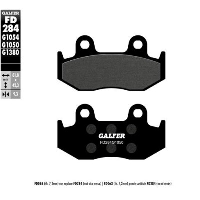 Tampons semi-métalliques GALFER FD284G1054