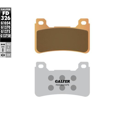 Plaquettes de frein sport frittées GALFER FD326G1375
