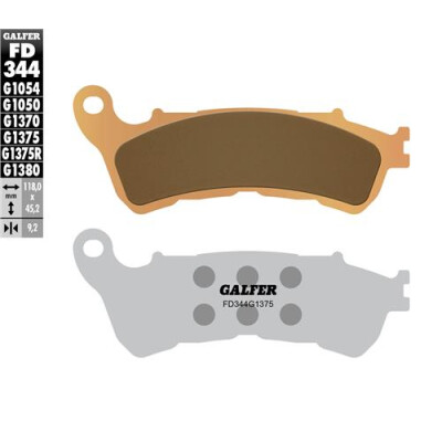 Plaquettes de frein sport frittées GALFER FD344G1375
