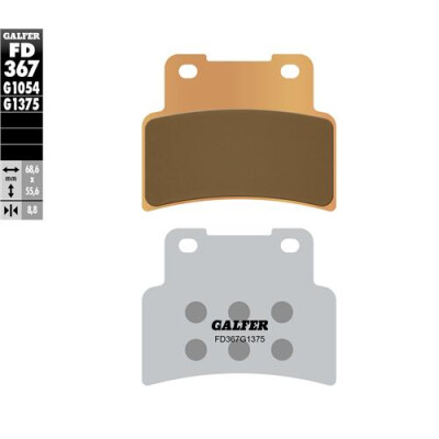 Plaquettes de frein sport frittées GALFER FD367G1375