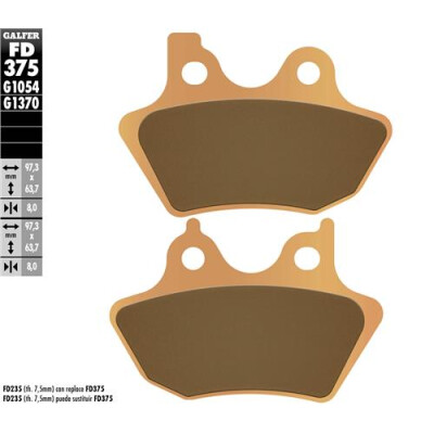 Plaquettes de frein frittées GALFER FD375G1370