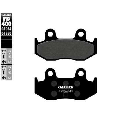Plaquettes semi-métalliques GALFER FD400G1054