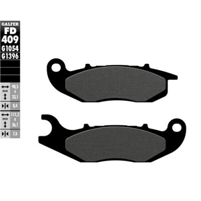 Tampons semi-métalliques GALFER FD409G1054
