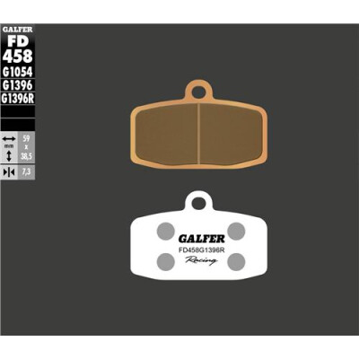 Plaquettes de frein tout-terrain frittées GALFER FD458G1396R
