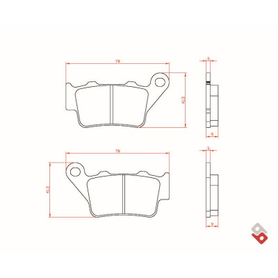 J. PLAQUETTES DE FREIN BR3088 BRENTA