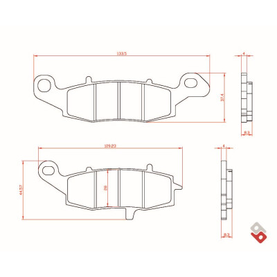 J. PLAQUETTES DE FREIN BR3092 BRENTA
