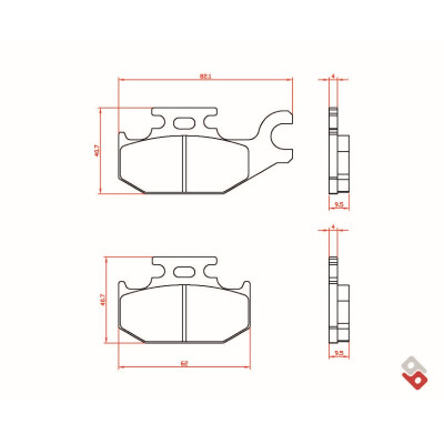 J. PLAQUETTES DE FREIN BR3108 BRENTA