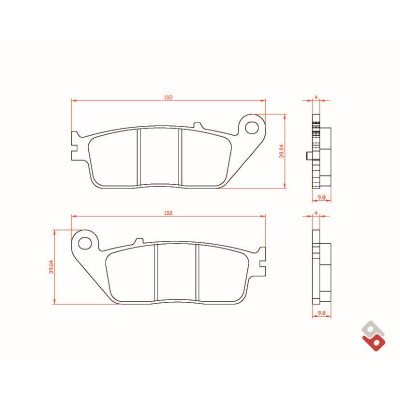 J. PLAQUETTES DE FREIN BR3140 BRENTA