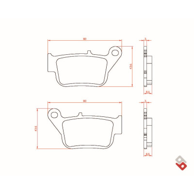 J. PLAQUETTES DE FREIN BR3150 BRENTA