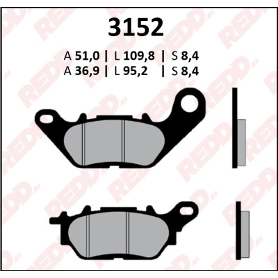 J. PLAQUETTES DE FREIN BR3152 BRENTA