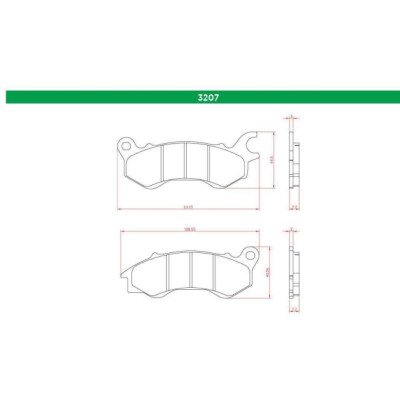 J. PLAQUETTES DE FREIN BR3207 BRENTA