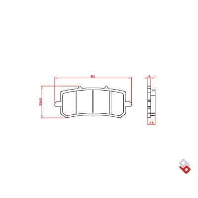 J. PLAQUETTES DE FREIN BR3230 BRENTA