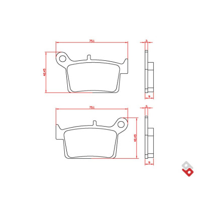 J. PLAQUETTE DE FREIN BR3235 BRENTA