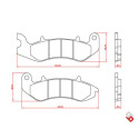 J. PLAQUETTES DE FREIN BR3250 BRENTA