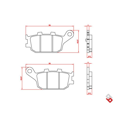 J. PLAQUETTES DE FREIN BR3251 BRENTA
