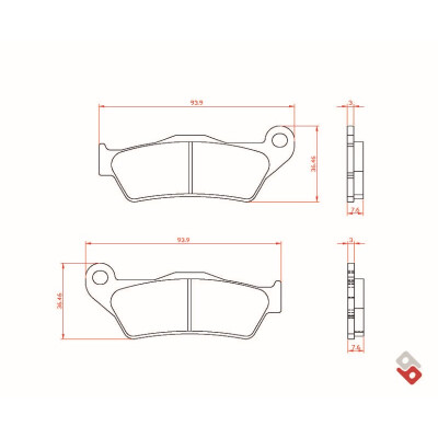 J. PLAQUETTES DE FREIN BR4027 BRENTA