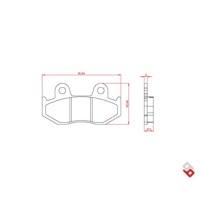 J. PLAQUETTES DE FREIN BR4034 BRENTA
