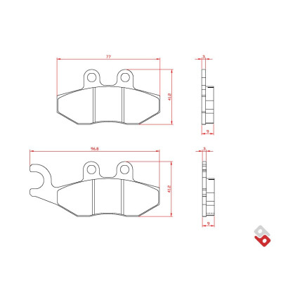 J. PLAQUETTES DE FREIN BR4041 BRENTA