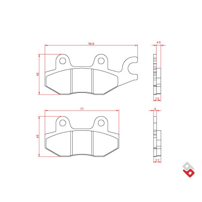 J. PLAQUETTES DE FREIN BR4064 BRENTA