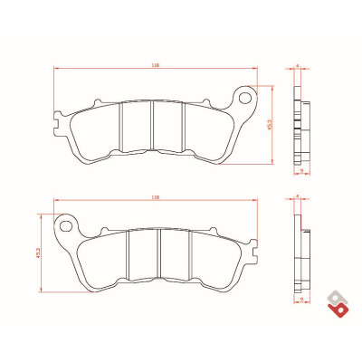 J. PLAQUETTES DE FREIN BR4081 BRENTA