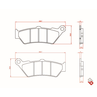 J. PLAQUETTES DE FREIN BR4090 BRENTA
