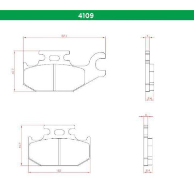 J. PLAQUETTES DE FREIN BR4109 BRENTA