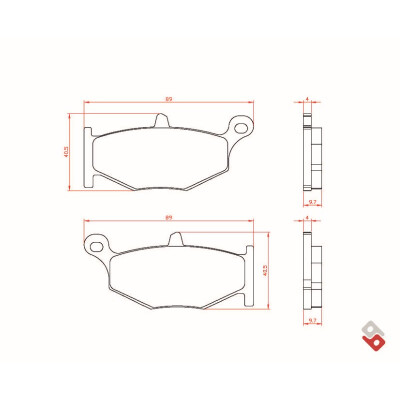 J. PLAQUETTES DE FREIN BR4131 BRENTA