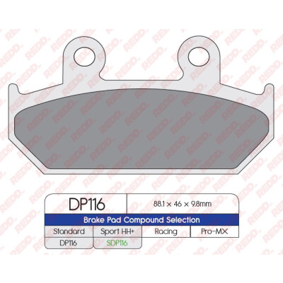 J. PLAQUETTES DE FREIN DP116