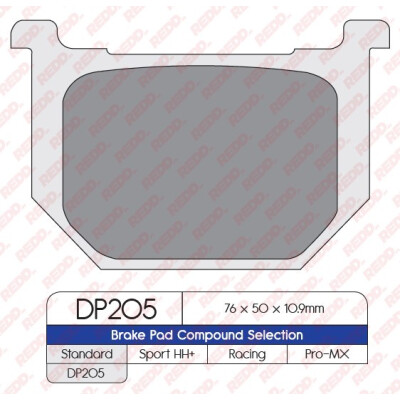 J. PLAQUETTE DE FREIN DP205