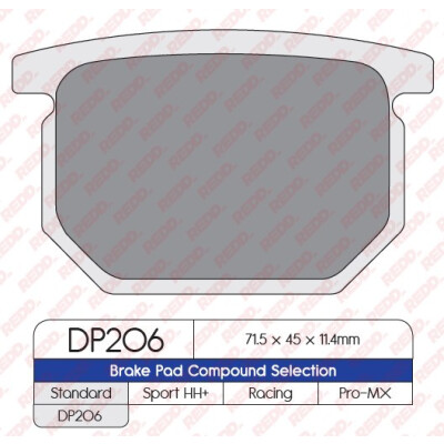 J. PLAQUETTE DE FREIN DP206
