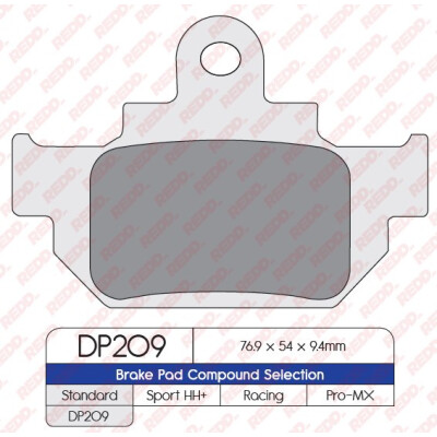 J. PLAQUETTES DE FREIN DP209