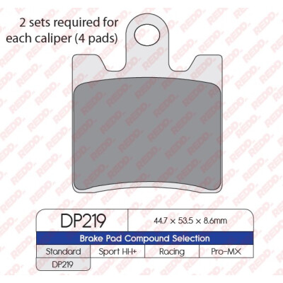 J. PLAQUETTES DE FREIN DP219