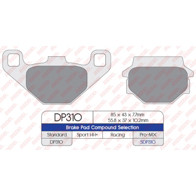 J. PLAQUETTES DE FREIN DP310
