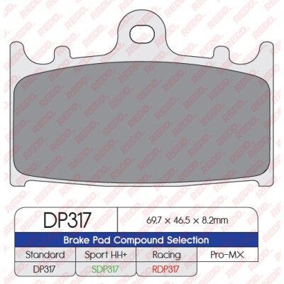 J. PLAQUETTE DE FREIN DP317