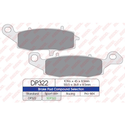 J. PLAQUETTES DE FREIN DP322