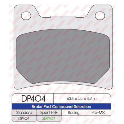 J. PLAQUETTE DE FREIN DP404