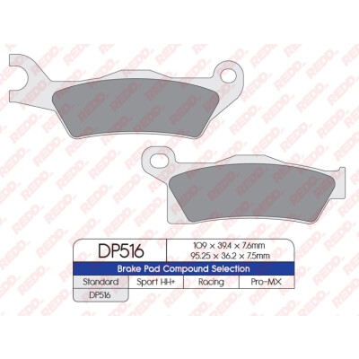 J. PLAQUETTES DE FREIN DP516