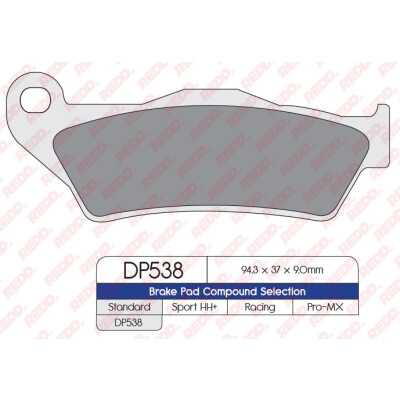 J. PLAQUETTES DE FREIN DP538